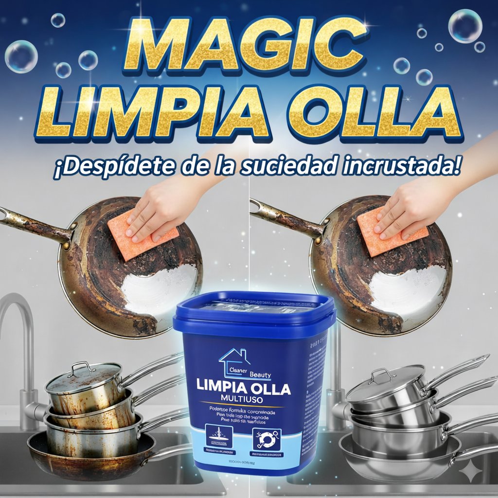 3 x 1 - Limpia Olla Multiuso Magic Limpiador Acero Hogar